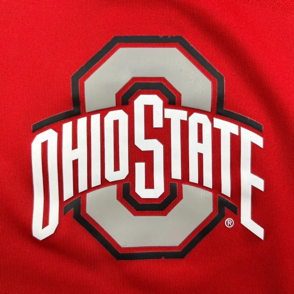 Ohio State Nike Elite‎ Dri Fit Mens Large Red Long Sleeve Shirt